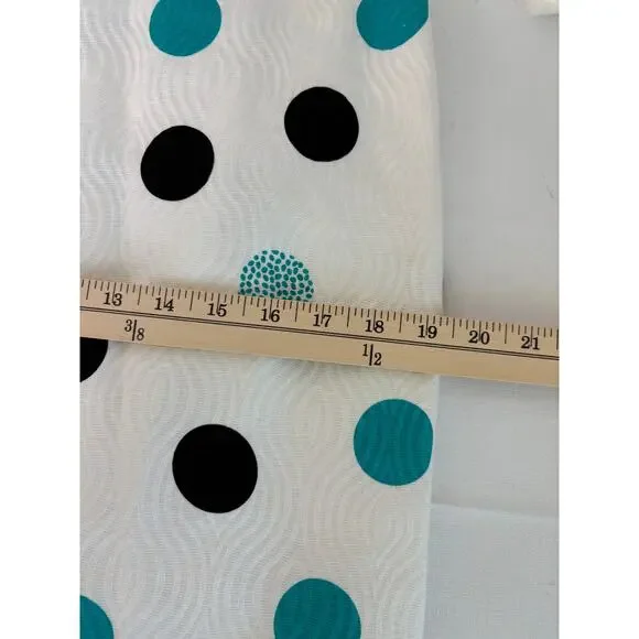 Talbots Pencil Knee Length White Green Polka Dot Skirt Sz 8 Cotton Old Money - Picture 6 of 10